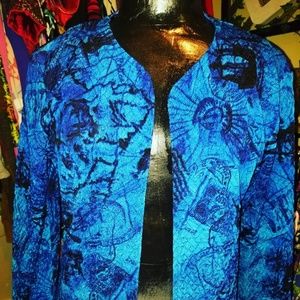 Vintage LA Gal Blue Super Funky Psychedelic Coat